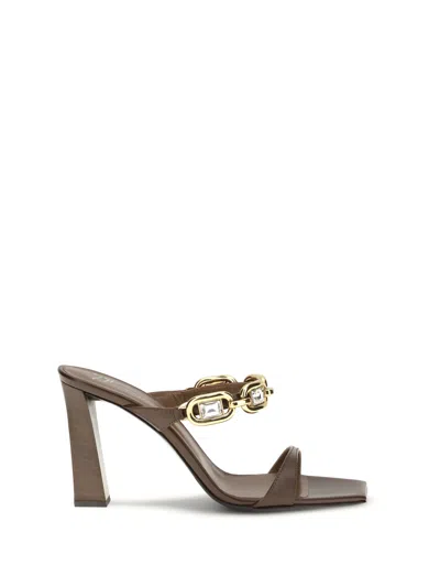 Giuseppe Zanotti Women Muse Mules Sandals In Brown