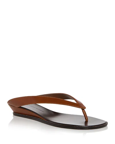 Giuseppe Zanotti Women's Nour 25 Demi Wedge Thong Sandals In Brown
