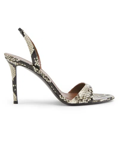 Giuseppe Zanotti Clandestino Patagonia Slingback Snake Print Sandals In Multi