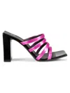 Giuseppe Zanotti Women's Shangay 85mm Strappy Patent Slide Sandals In Pink