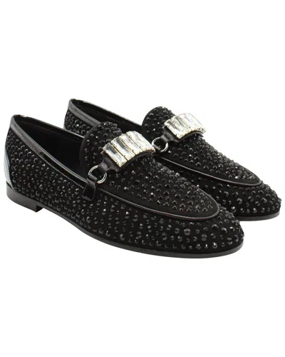 Giuseppe Zanotti Women's Suede Embellished Loafer (authentic Pre-loved) In Black