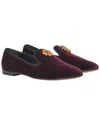 Giuseppe Zanotti Women's Velvet Dalila Crystal-embellished Loafer (authentic  Pre-loved) In Burgundy