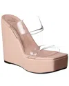 Giuseppe Zanotti Zanilla 90 Vinyl & Leather Wedge Sandal In Pink