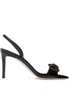 Giuseppe Zanotti Zari Bow-embellished Slingback Sandals In Black