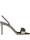 Giuseppe Zanotti Zari Bow-embellished Slingback Sandals In Brown