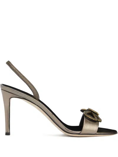 GIUSEPPE ZANOTTI ZARI BOW-EMBELLISHED SLINGBACK SANDALS