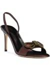 Giuseppe Zanotti Zari Bow-embellishment Slingback Sandals In Brown