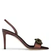Giuseppe Zanotti Zari Bow-embellishment Slingback Sandals In Brown