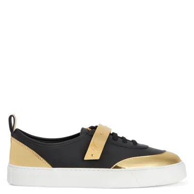 Giuseppe Zanotti Zenas Two-tone Leather Sneakers In Black