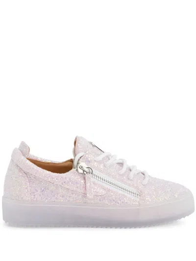 Giuseppe Zanotti Sneakers Mit Glittern In Pink