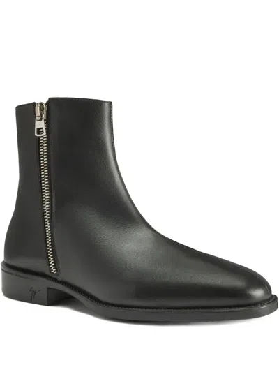 Giuseppe Zanotti Zip-detail Leather Boots In Black