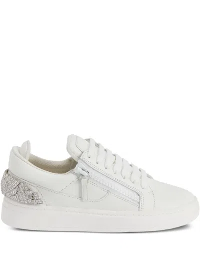 Giuseppe Zanotti Zip Detailing Trainers In White
