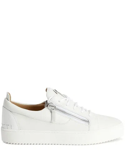 Giuseppe Zanotti Zip-details Low-top Sneakers In White