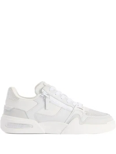 Giuseppe Zanotti Zipped Low-top Sneakers In White