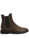 Giuseppe Zanotti Zipper-lined Leather Boots In Braun