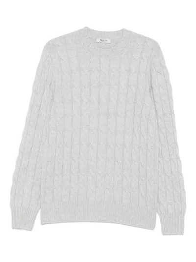 Giuuno Pullover Mit Zopfmuster In Gray