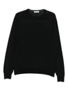 Giuuno Crew-neck Panelled Sweater In Black