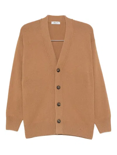 Giuuno Fein Gestrickter Cardigan In Brown