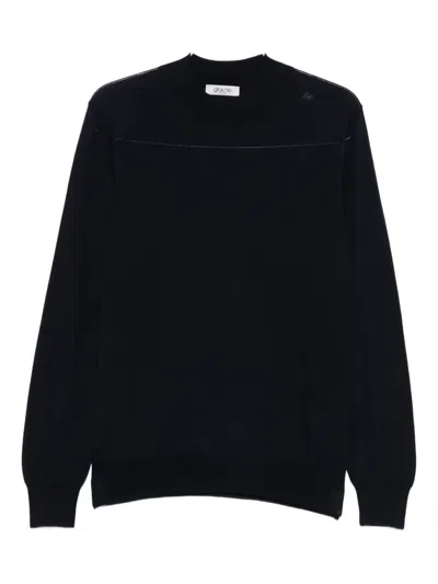 Giuuno Fein Gestrickter Pullover In Black