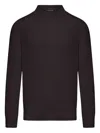 Giuuno High-neck Long-sleeve Sweater In Brown