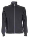 Giuuno High-neck Zip-up Cardigan In Gray