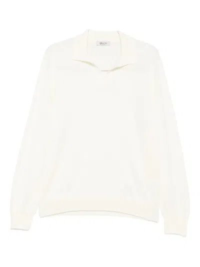 Giuuno Polo-collar Sweater In White