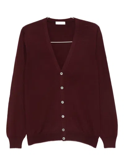 Giuuno V-neck Cardigan In Red
