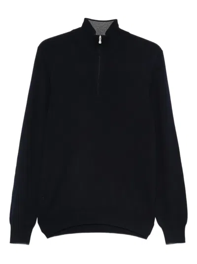 Giuuno Zip-up Sweat In Blue