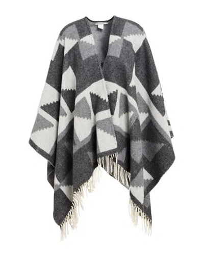 Give And Get Woman Cape Grey Size Onesize Wool, Polyamide