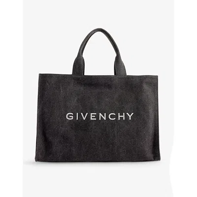 Givenchy 001-black G-tote Branded Cotton-blend Canvas Tote Bag