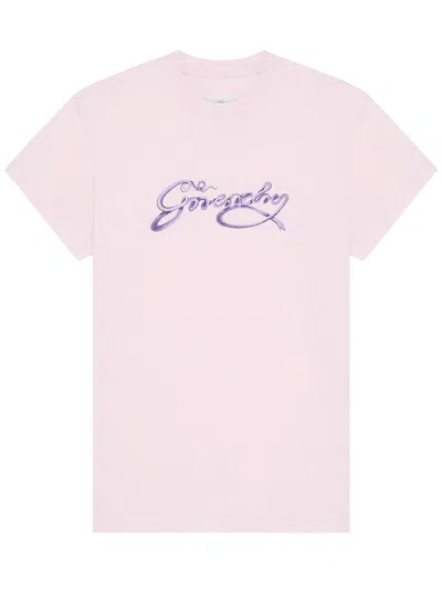 Givenchy Logo T-shirt In Pink