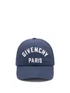 Givenchy Embroidered Cap With Curved Brim And Metal Buckle In Blue