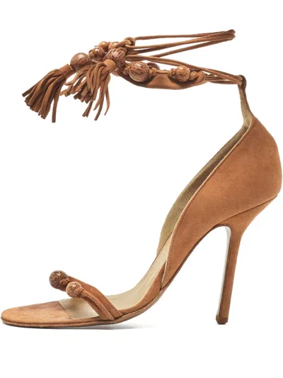 Pre-owned Givenchy 110mm Bead-embellished Sandals