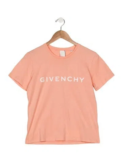 Pre-owned Givenchy Kids' 12+ Boys Embroidered Short Sleeve Shirt  W/tags In Orange