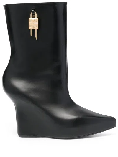 GIVENCHY 120MM PADLOCK WEDGE BOOTS