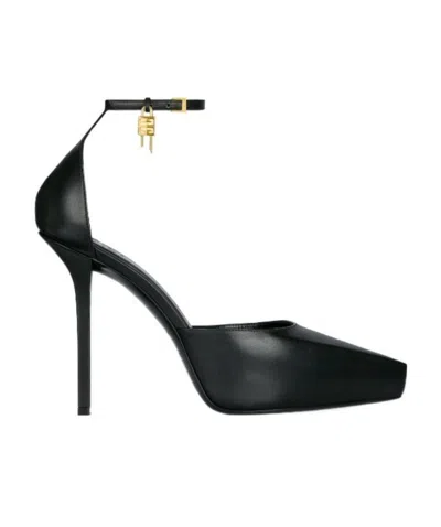 Givenchy G Lock Platform Leather Pumps In Black