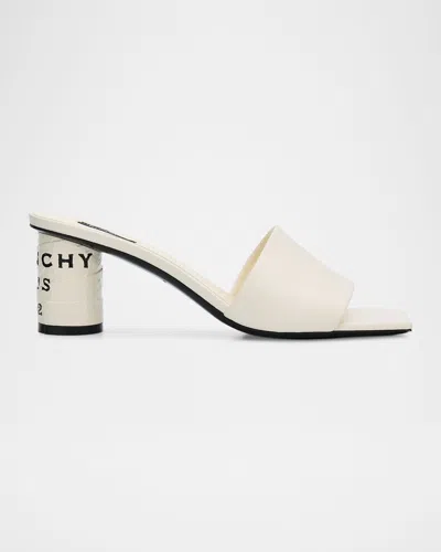 Givenchy 65mm Logo Heel Leather Mule Sandals