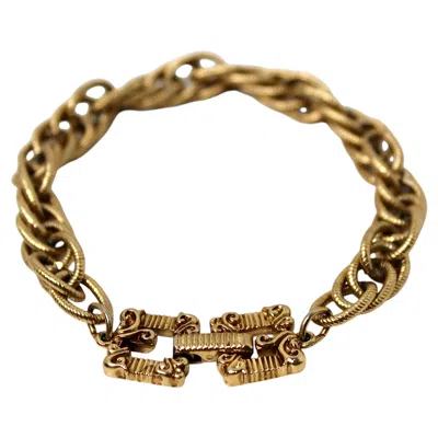 Pre-owned Givenchy 14k Gold Plated French Chain Bracelet Circa 1970s In Multiple