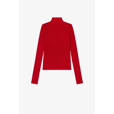 Givenchy 16gg Lace Monogram Stretch Sweater_red In ["red"]