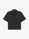 Givenchy 1952 Boxy Fit Shirt In Poplin In Black