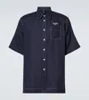 Givenchy Lapel Short-sleeved Shirt In Blau