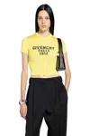 Givenchy 1952 Paris Short Sleeve Crop Top In Yellow
