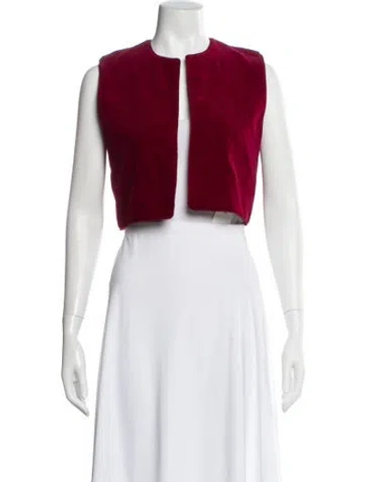 Pre-owned Givenchy 1980's Velvet Bolero In Red