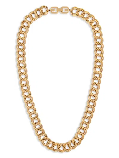 Pre-owned Givenchy 1980s Double-chain Necklace In Gold