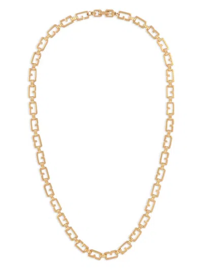 Pre-owned Givenchy 1980s G Logo Chain Necklace In 金色