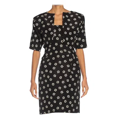Pre-owned Givenchy 1980s  Black & White Haute Couture Silk Strapless Cocktail Dress With