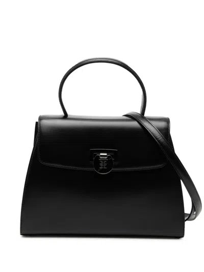 Pre-owned Givenchy 1990-2000 Smooth Calfskin Borodia Satchel In Black