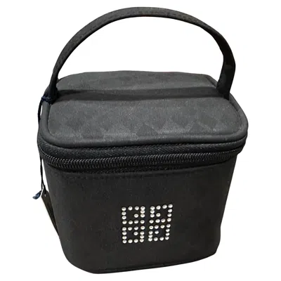 Pre-owned Givenchy 1990s Black Fabric And Strass Small Minaudière By