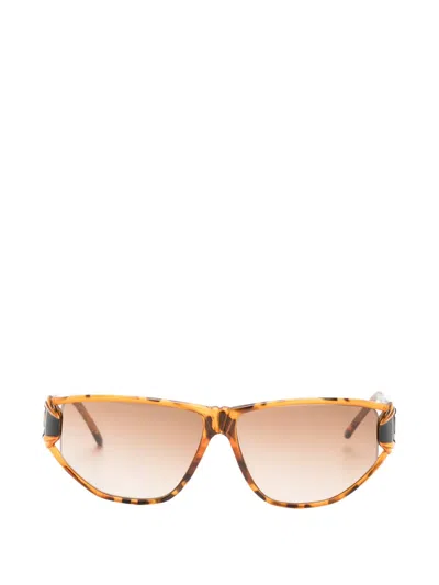 Pre-owned Givenchy 1990s Tortoiseshell-effect Sunglasses In Brown