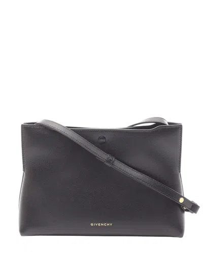 Pre-owned Givenchy 2000-2010 Leather Day Flat Pouch Crossbody Bag In Black
